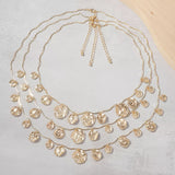 3-Piece 18K Gold-Plated Zinc Alloy Necklace