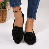 Flower Point Toe Flats Slip-Ons