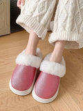 Faux Fur Lined Winter Slippers