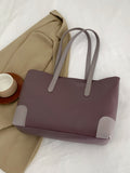 PU Leather Medium Tote Bag - Fashiofinesse