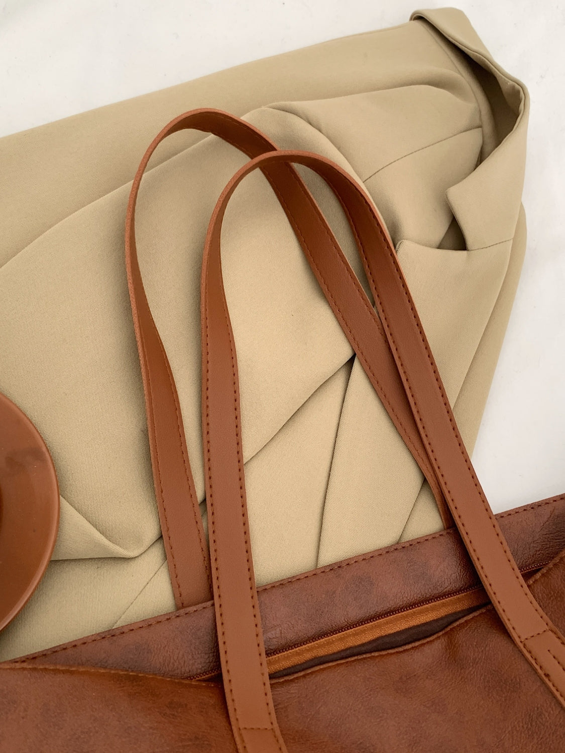 PU Leather Medium Tote Bag - Fashiofinesse