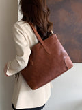 PU Leather Medium Tote Bag - Fashiofinesse