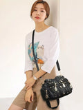 Rivet Decor Multifunctional Crossbody Bag