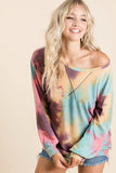 BiBi Tie Dye Print French Terry Sweatshirt