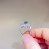 1 Carat Moissanite 925 Sterling Silver Ring - Fashiofinesse