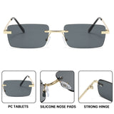 New Square Frameless Trimming Sunglasses