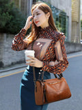 Vintage Style Leather Crossbody Bag