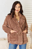 Culture Code Double Breasted Fuzzy Coat