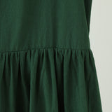 Plus Size Small Artistic Student Sleeveless French Green Dress