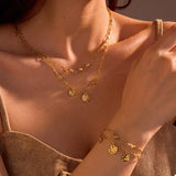 18K Gold-Plated Double-Layered Necklace