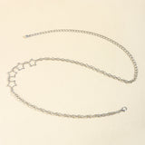 Simple Fashion Men And Women Star Metal Waist Chain Sexy Cutout Five-pointed Star Body Chain Jeans Dress Accessories